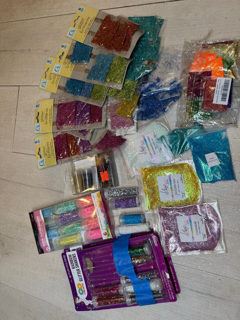 Craft Glitter Lot Samplers Chunky Fine Glitter Mica Powder Resin 40+ Pcs